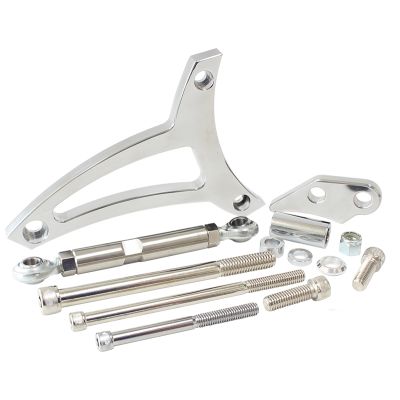 AeroFlow=Standard Mount Billet Alternator Bracket Polished Finish. Suit Ford 289-302W