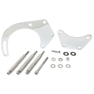 AeroFlow=Low Mount Alternator Bracket Chrome Finish. Suit Big Block Chevy