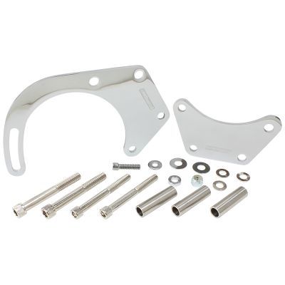 AeroFlow=Low Mount Alternator Bracket Chrome Finish. Suit Big Block Chevy