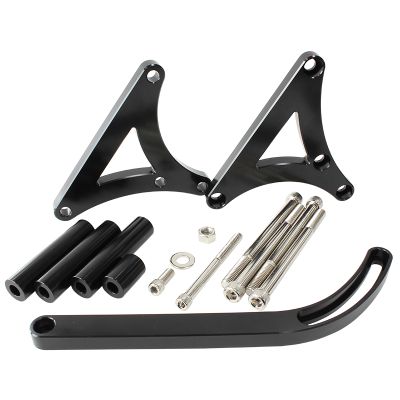 AeroFlow=Holden Mid Mount Billet Alternator Bracket Black Finish Suit HQ-WB V8
