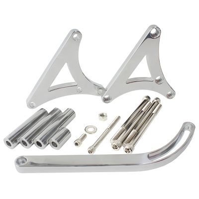 AeroFlow=Mid Mount Billet Alternator Bracket Polished Finish Suit Holden V8 HQ-WB