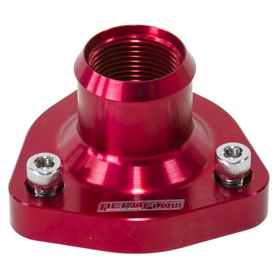 AeroFlow=Billet Thermostat Housing - Red Suits Nissan/Holden RB