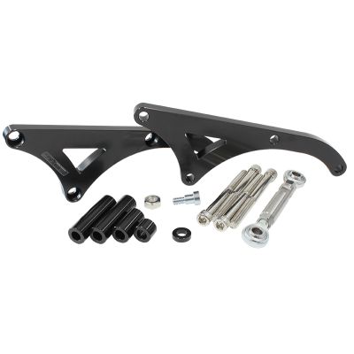 AeroFlow=Mid Mount Billet Alternator Bracket Black Finish Suit Holden V8 driver side