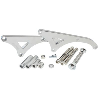AeroFlow=Mid Mount Billet Alternator Bracket Polished Finish Suit Holden V8 driver side