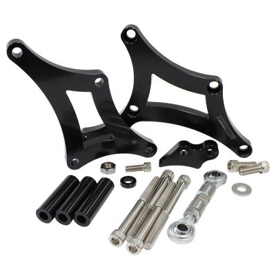 AeroFlow=Low Mount Billet Alternator Bracket Black Finish. Suit Torana V8 LH-LX-UC