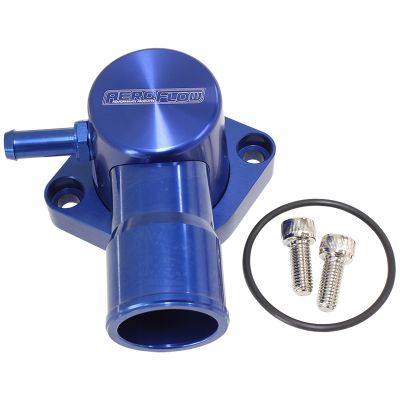 AeroFlow=Billet Aluminium Swivel Thermostat Housing-Blue Suit Ford Falcon EF-FG 6 Cyl