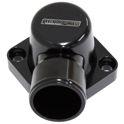 AeroFlow=Billet Thermostat Housing - Black Suit Big Block Ford