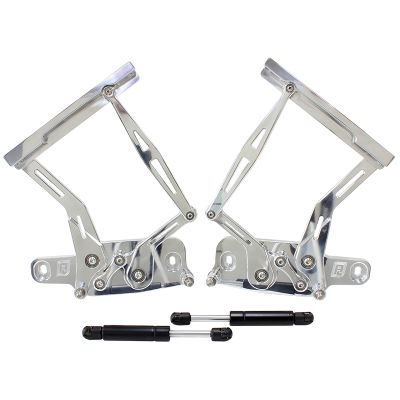 AeroFlow=Holden Torana Billet Bonnet Hinge Kit-Polished Finish