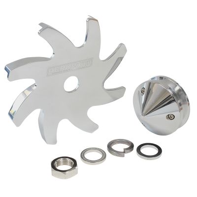 AeroFlow=Billet Alternator Fan & Pulley Suits Ford Chevy and Holden alternators Polished