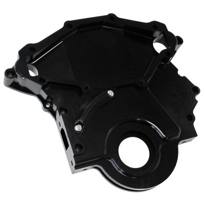 AeroFlow=Holden 253-304-308 Billet Timing Cover-Black Finish Includes Mounting