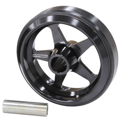 AeroFlow=Billet Aluminium Wheelie Bar Wheel Black Finish