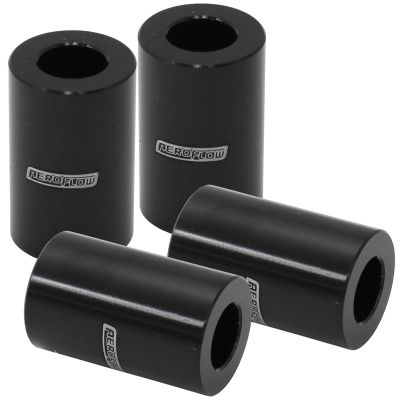AeroFlow=Billet Aluminum Bolt Spacers Black M6 (1/4") I.D 19mm OAL