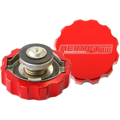 AERFOFLOW=Billet Radiator Cap Small Style suit 32mm Water Neck Red
