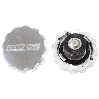 AERFOFLOW=Billet Radiator Cap Small Styles - Polished Suit 32mm Water Neck 21 PSI