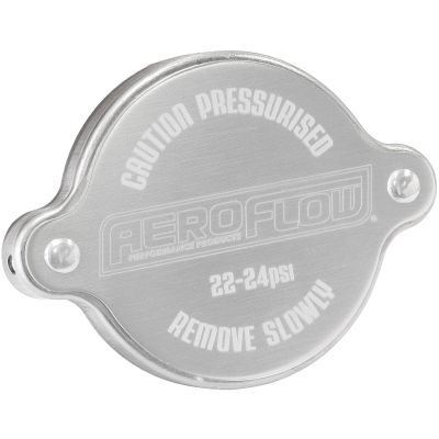 AERFOFLOW=Large Radiator Cap - Silver Suit 42mm Water Neck 23 PSI 1.58 BAR