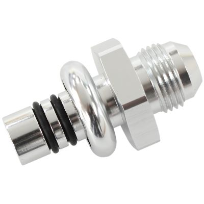 AEROFLOW = Ford EFI Regulator Adapter -8AN with .550" Shank Silver Finish