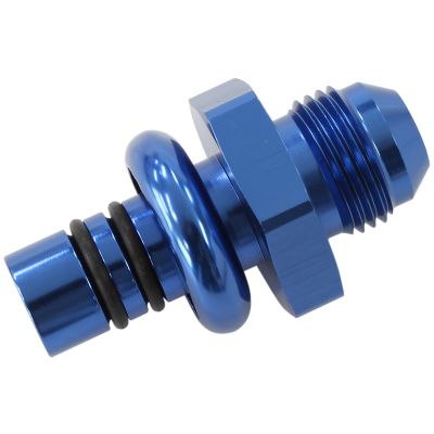 AEROFLOW = Ford EFI Regulator Adapter -8AN with .550" Shank Blue Finish