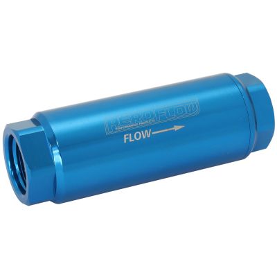 AEROFLOW 10 Micron Pro Filter - Blue -8 AN ORB Inlet/Outlet Ports 3-1/2" x 1-1/4"