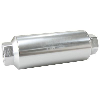 AEROFLOW = 40 Micron Pro Filter with -12 ORB Ports Silver Finish 7" x 2.4"