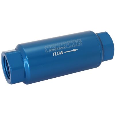 AEROFLOW = 10 Micron Pro Filter with -12 ORB Ports Blue Finish 5-1/2" x 1.97"