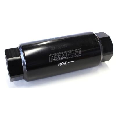 AEROFLOW = 60 Micron Pro Filter with -12 ORB Ports Black Finish 5-1/2" x 1.97"