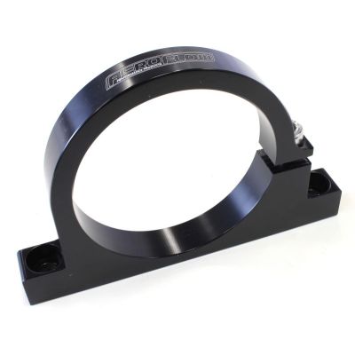 AeroFlow=Single Billet Filter Bracket Black Finish Suits 60mm Diameter