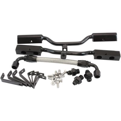 AeroFlow=Small Block Chev Fuel Rail Kit for Air Gap Intake Manifold Suits AF6090-1000