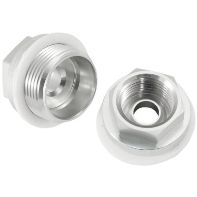 AeroFlow = Holley Carburettor Adapter - Male 7/8-20" to Female 5/8-18" Silver Finish