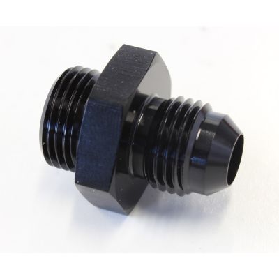 AeroFlow = Carburettor Adapter - Male 5/8"-20 to -6AN Black Finish