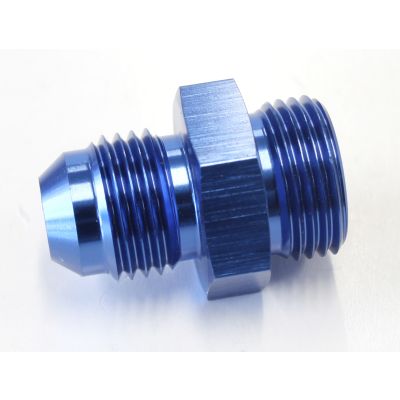 AeroFlow = Carburettor Adapter - Male 5/8"-20 to -6AN Blue Finish