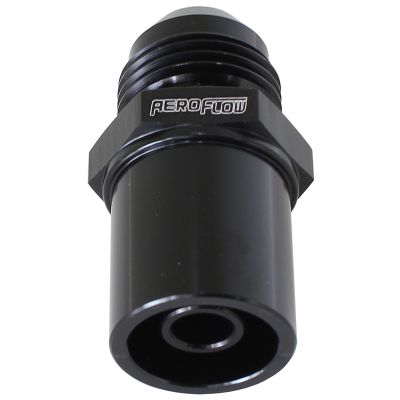 AEROFLOW=Press In Rear Valve Cover Breather Adapter -8AN (20mm O.D)