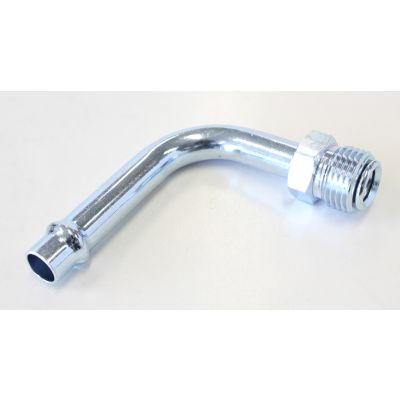 AeroFlow = 90° Holley / Stromberg Inlet Fitting 
5/8" -18 Thread to 3/8" Barb