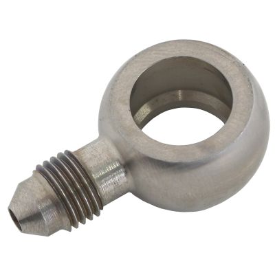 AeroFlow=Stainless Steel Straight Banjo to Male AN Fitting 1/2" Banjo to -3AN Male