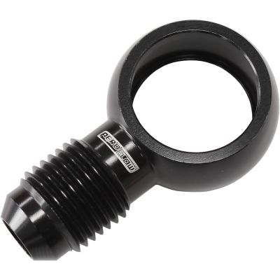 AeroFlow=18mm to -6AN Alloy Banjo Fitting Black Finish