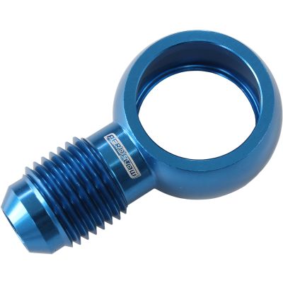 AeroFlow=18mm to -6AN Alloy Banjo Fitting Blue Finish