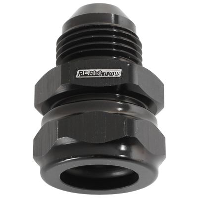AEROFLOW = 3/8" Barb to -8AN Adapter Black Finish