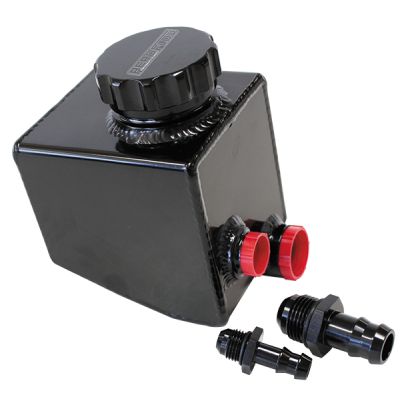 AeroFlow=Fabricated Aluminium Power Steering Reservoir - Black Finish Suit Holden