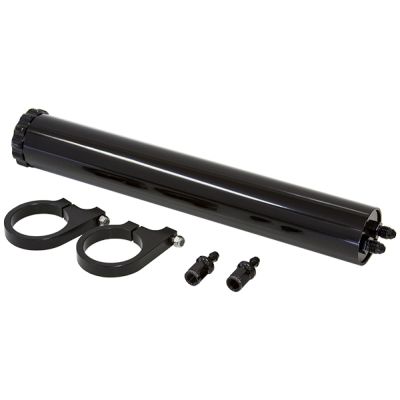AeroFlow=Billet Aluminium Radiator Over Flow Tank-Black Includes 5/16"