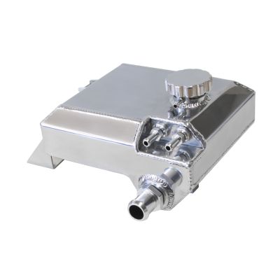 AeroFlow=Fabricated Radiator Overflow Tank - Polished Suit Ford Falcon BA-BF & FG