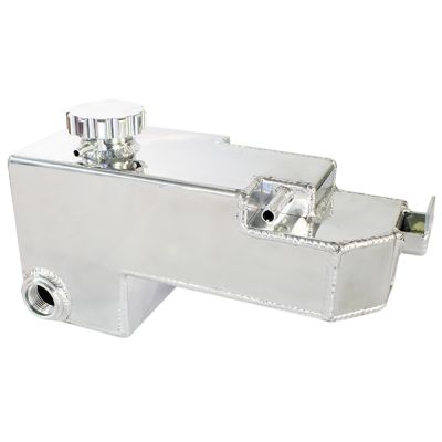 AeroFlow=Fabricated Radiator Overflow Tank-Polished Suit Holden Commodore VX and VY