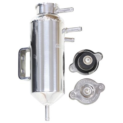 AeroFlow=Universal Header Tank-Polished With 5/16" Male Barbs Radiator Cap&Blanking Cap