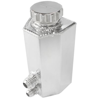 AeroFlow=Universal Fabricated Power Steering Tank - Polished With -8AN & -10AN Ports