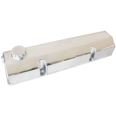 AeroFlow=SB Chev Fabricated Billet Valve Covers Polished Finish Sold as a Pair