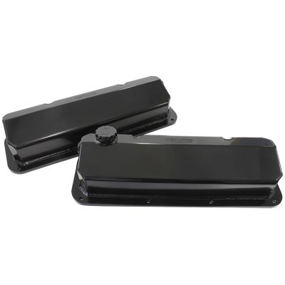 AeroFlow=Ford Cleveland Fabricated Billet Valve Covers Black Finish Sold as a Pair