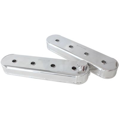 AeroFlow=GM LS Series Fabricated Billet Valve Covers Polished Finish Sold as a Pair