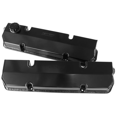 AeroFlow=Late V8 Holden Series Fabricated Billet Valve Covers Black Finish Sold as a Pair