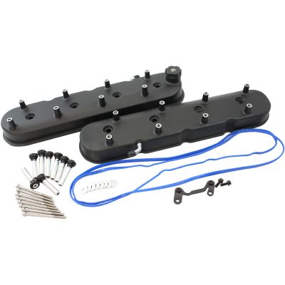AeroFlow=GM LS Factory Valve Cover Set Tall Height Black Finish Suit GM LS Series