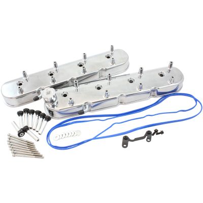 AeroFlow=GM LS Factory Valve Cover Set Tall Height Polished Finish Suit GM LS Series
