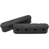 AeroFlow=GM LS 2 Piece Retro Finned Valve Cover Set Black Finish Suit GM LS Series