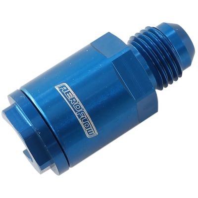 AeroFlow=Push-On EFI Fuel Fitting 3/8" Hose Pressure Side -6 
Blue Finish